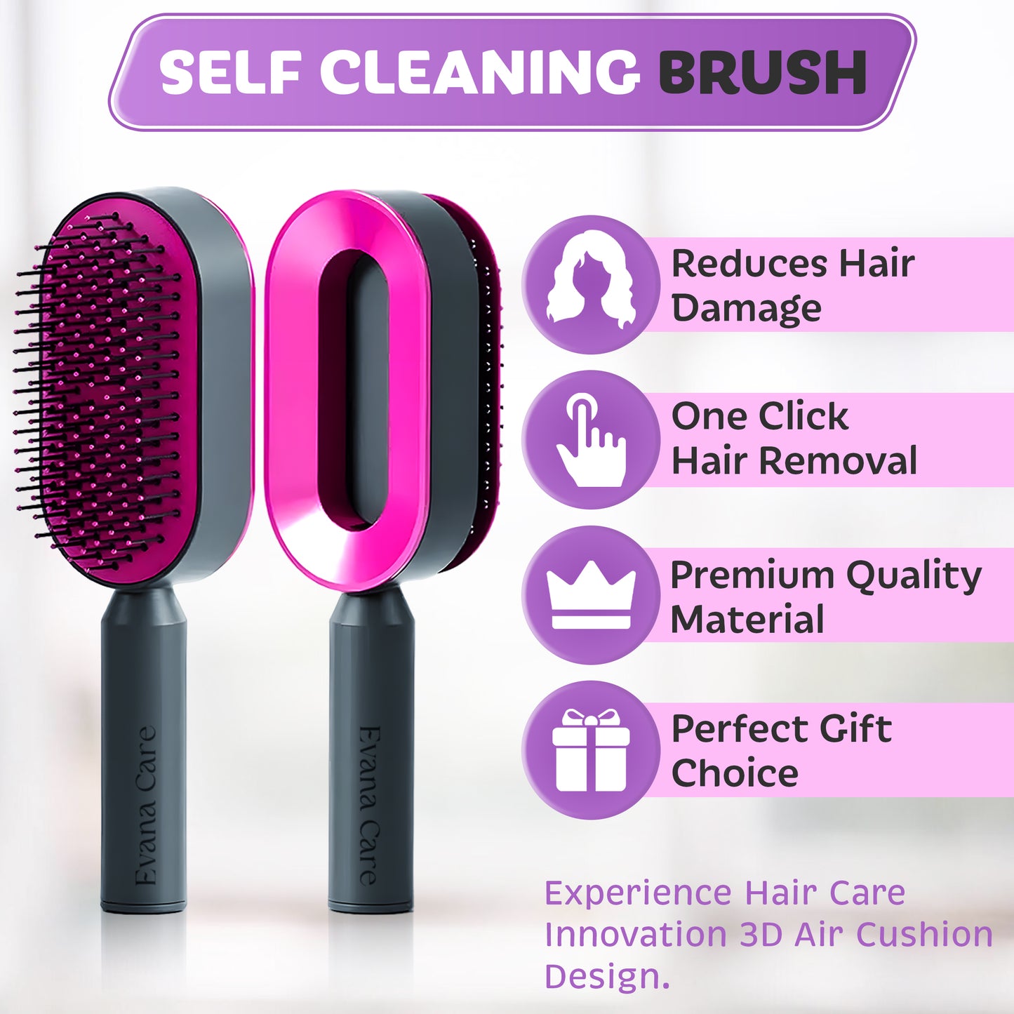 Brosse à cheveux Evana Care Cloud Pro™