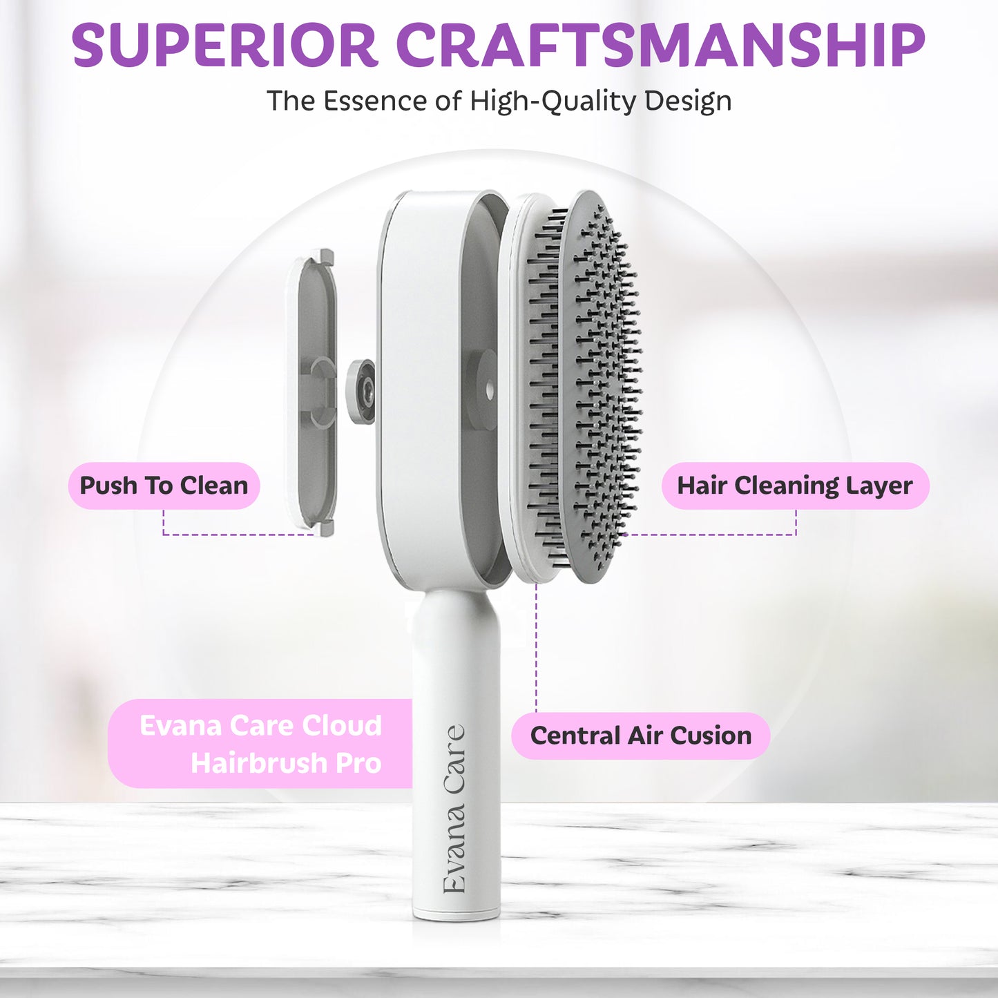 Brosse à cheveux Evana Care Cloud Pro™