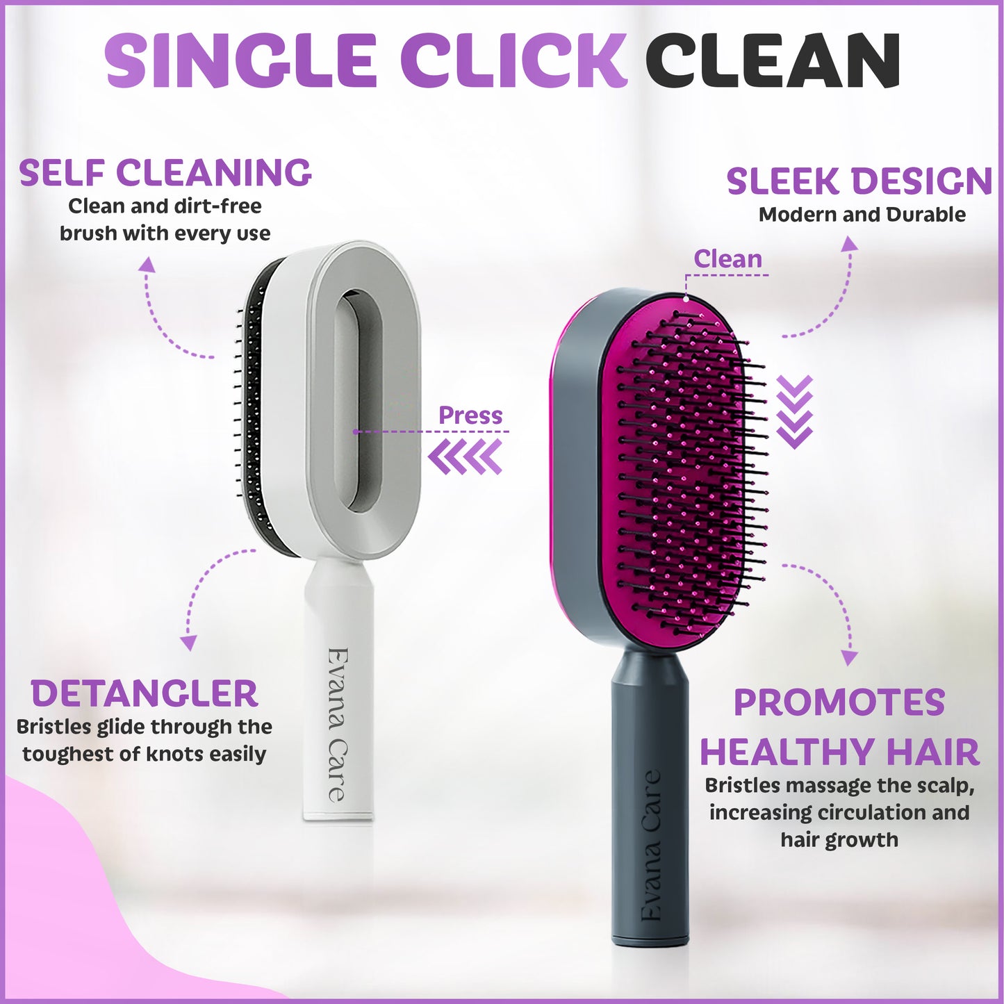 Brosse à cheveux Evana Care Cloud Pro™