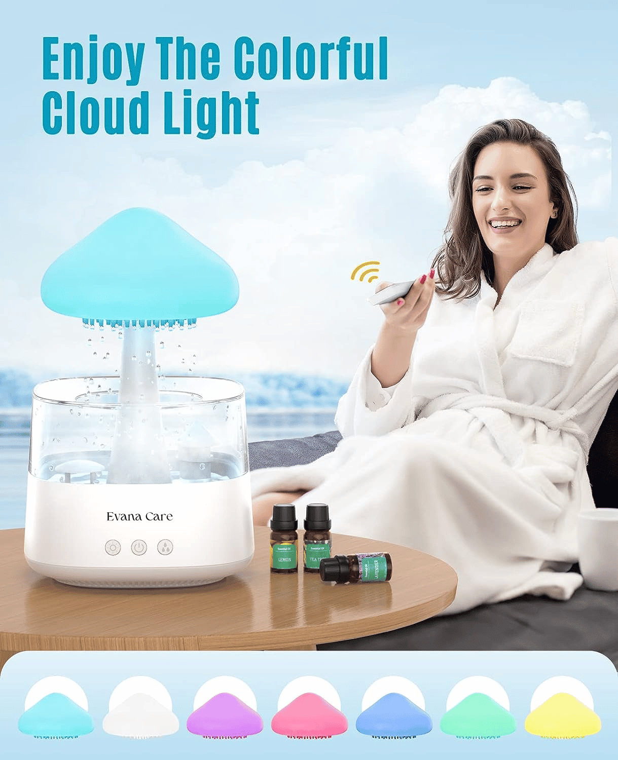 The original 2 in 1 (Rain Drop Humidifier and Essential Oil Diffuser™) By Evana Care