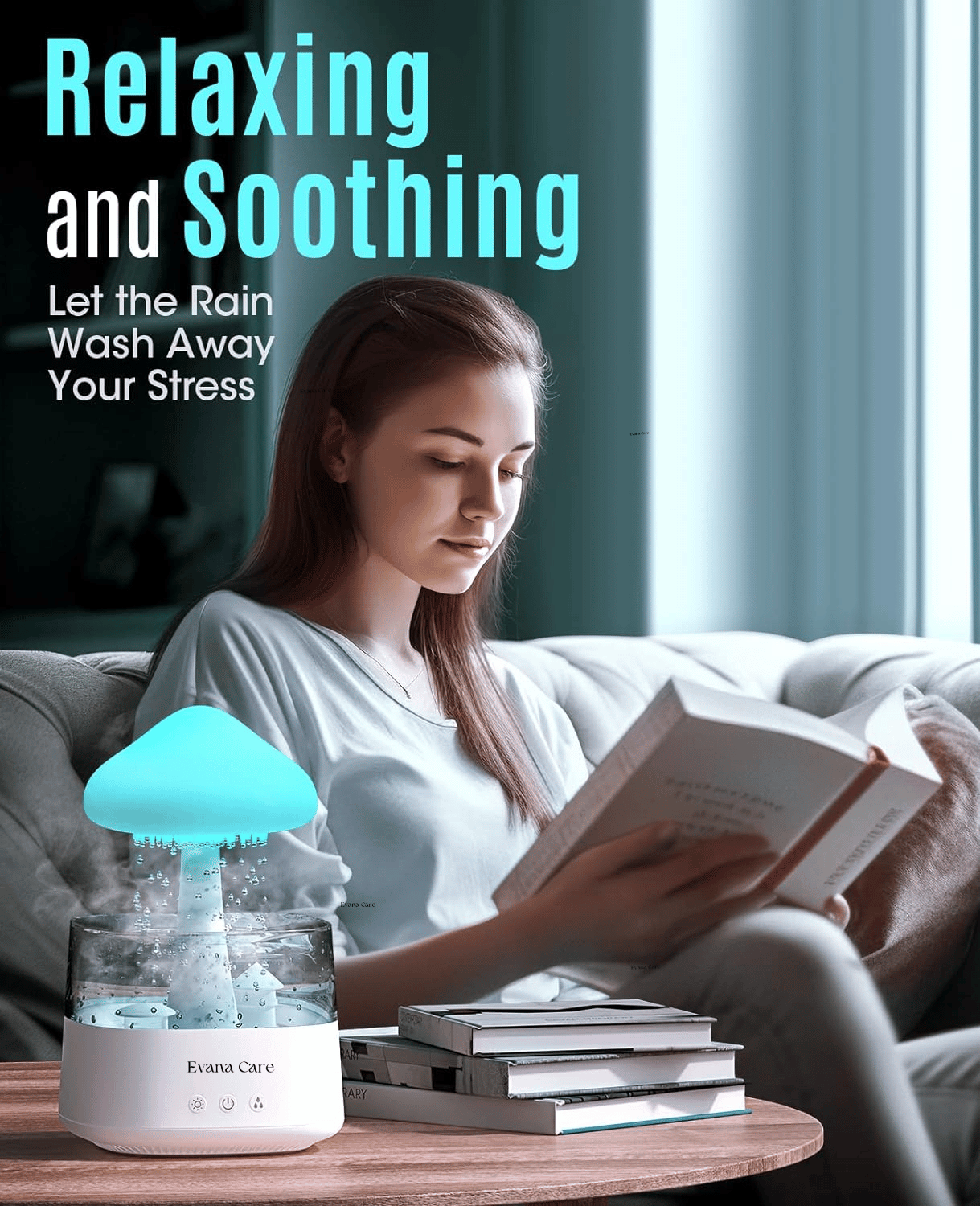 The original 2 in 1 (Rain Drop Humidifier and Essential Oil Diffuser™) By Evana Care