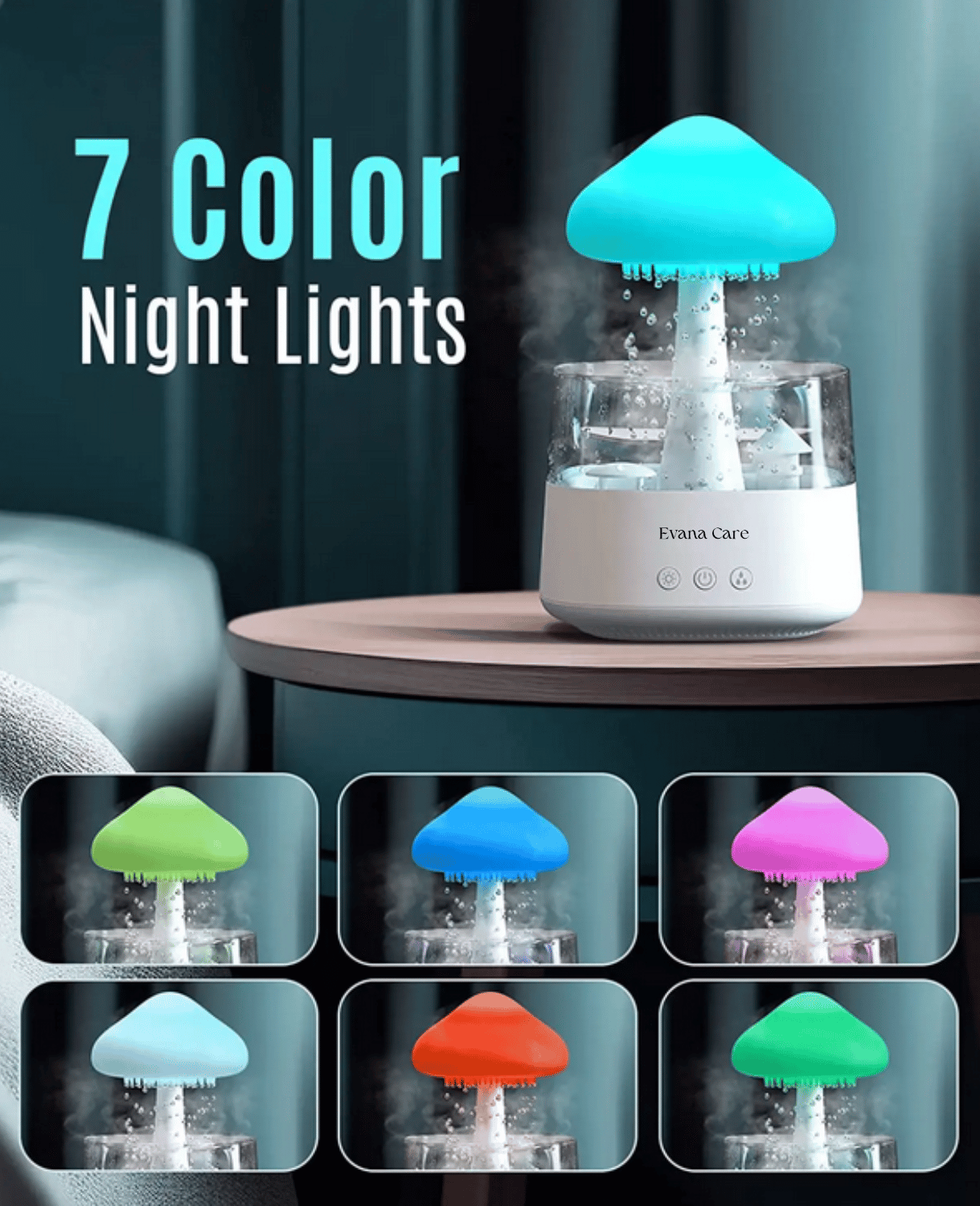 The original 2 in 1 (Rain Drop Humidifier and Essential Oil Diffuser™) By Evana Care