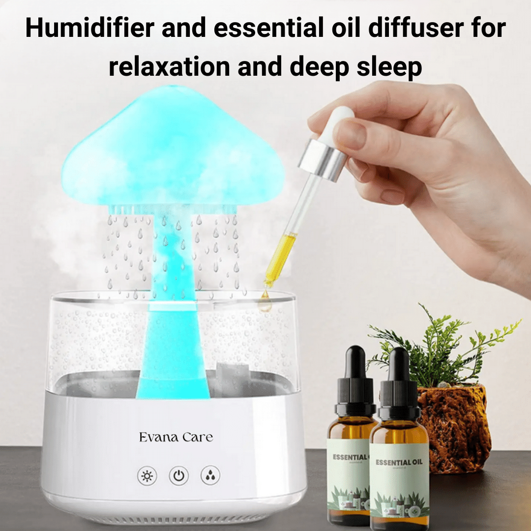 The original 2 in 1 (Rain Drop Humidifier and Essential Oil Diffuser™) By Evana Care